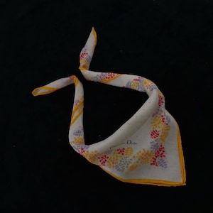 Vintage Christian Dior Handkerchief , Vintage Christian Dior Bandana, Vintage Christian Dior Neckerchief, Vintage Dior Luxury Headscarf