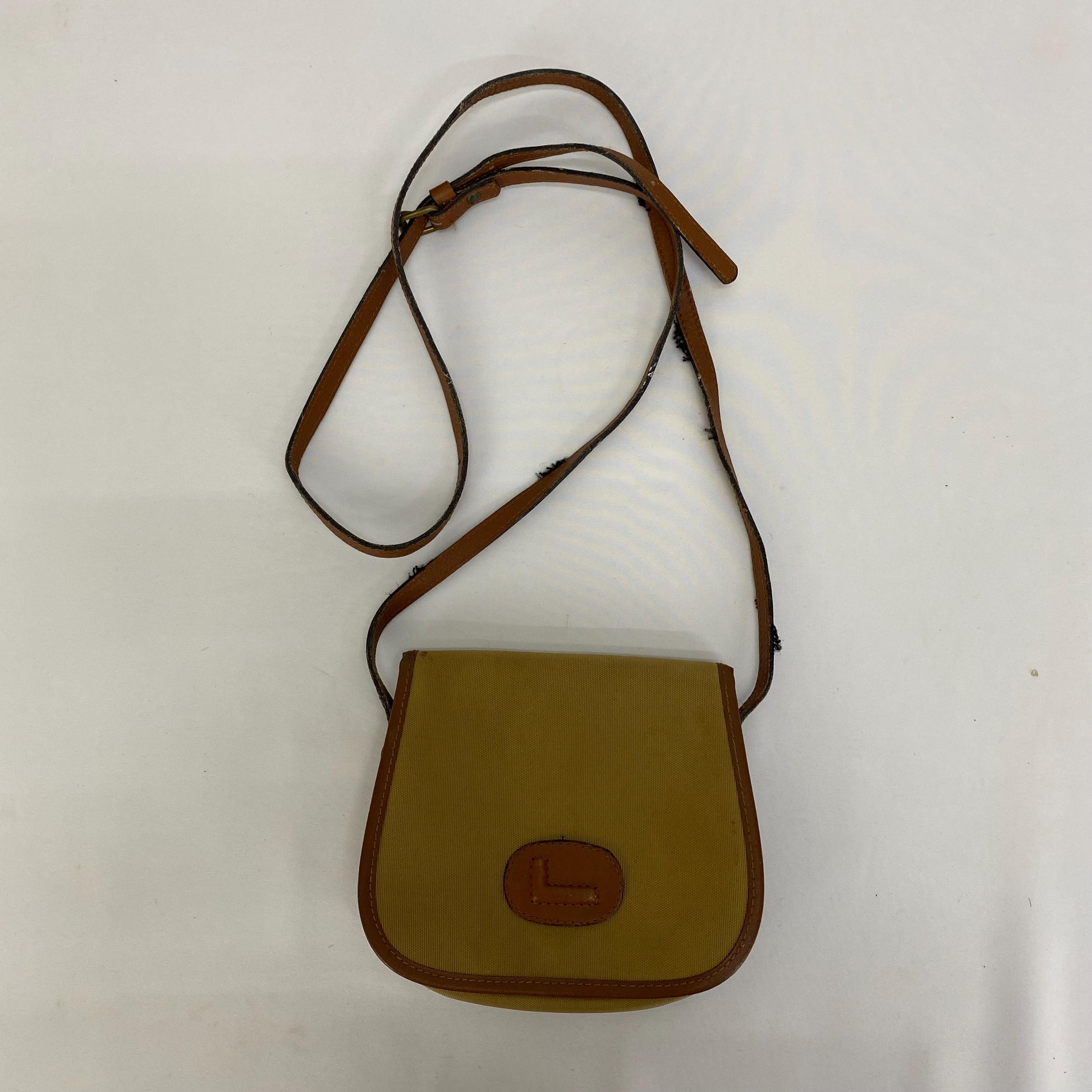 Vintage Lancel Mini Sling Bag Canvas Leather - Etsy