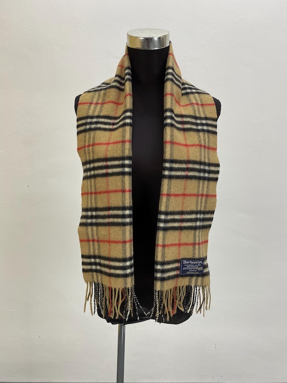 Vintage Burberrys Cashmere and Wool Blended Scarf Specially Made