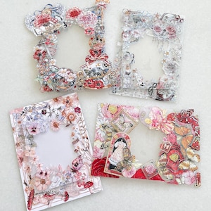 3D Decorated Toploader (Flower Theme) for KPOP & Anime Photocards, Polaroids / Photo Display