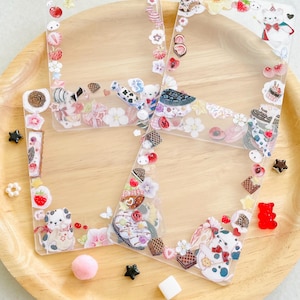 Decorated Toploader (Oreo and Cute Animal Theme) for KPOP & Anime Photocards, Polaroids / Photo Display