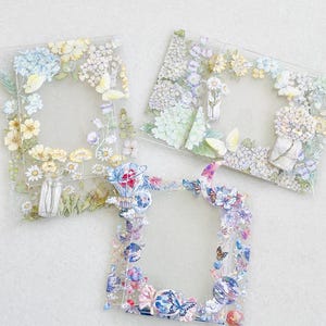 3D Decorated Toploader (Flower Theme) for KPOP & Anime Photocards, Polaroids / Photo Display