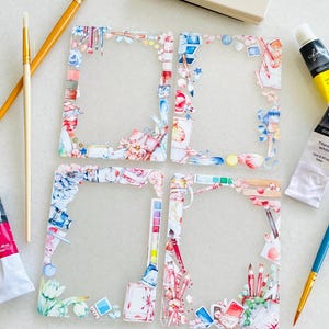 Decorated Toploader (Palette Theme) for KPOP & Anime Photocards, Polaroids / Photo Display