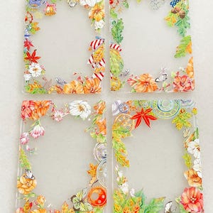 Decorated Toploader (Gear and Flower Theme) for KPOP & Anime Photocards, Polaroids / Photo Display