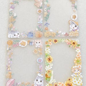Decorated Toploader (Cat Theme) for KPOP & Anime Photocards, Polaroids / Photo Display