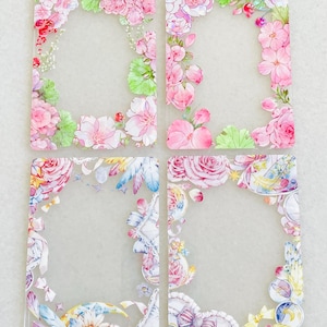 Decorated Toploader (Pink Flower Theme) for KPOP & Anime Photocards, Polaroids / Photo Display