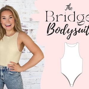 Bodysuit Sewing Pattern - PDF Instant Download - Bridget Bodysuit