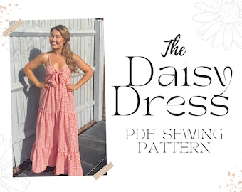 Summer Tiered Maxi Dress Sewing Pattern - PDF Instant Download - The Daisy Dress