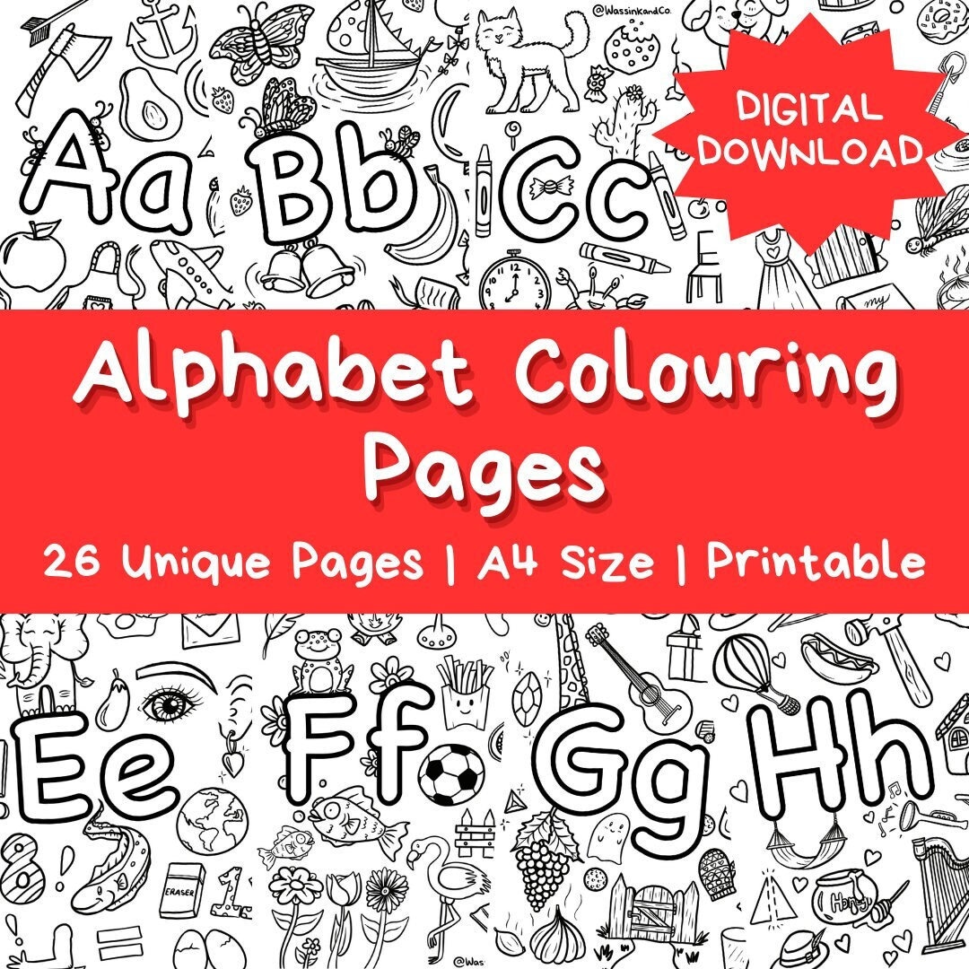 Alphabet Colouring Pages Printable ABC Colouring Pages Kids Colouring