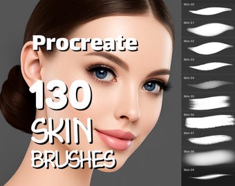 130 Skin Procreate brushes, Pore & Freckles brushes for Portrait art, Digital makeup retouch tools