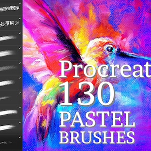 130 Pastel brushes, Procreate brushes, iPad brushes, Procreate pastel swatch, Crayon brush for Procreate, Chalk brush pack, Pastel brushset