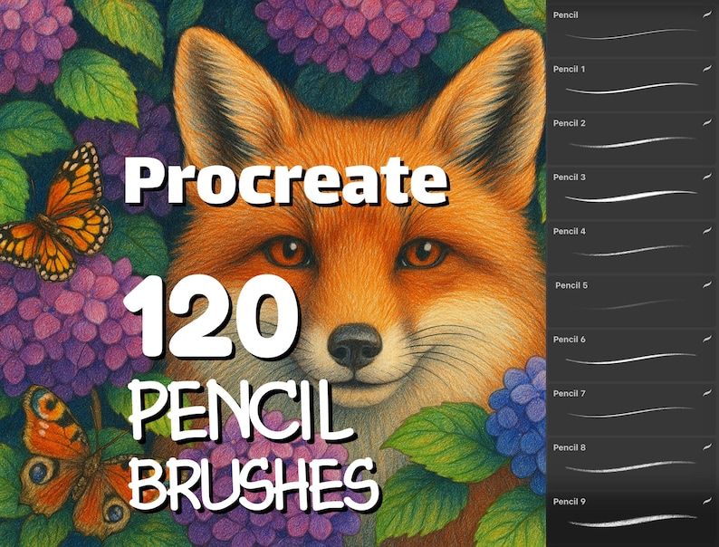 120 Pencil Procreate brushes, Graphite Procreate brushes for Fine art