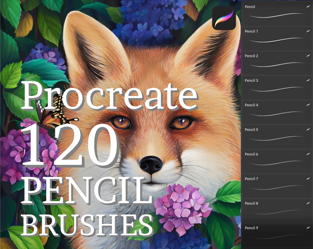 120 Pencil Brushes, Procreate Brushes, Graphite Brushes, iPad Brushes ...