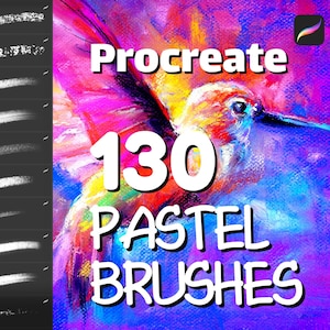 130 Pastel brushes, Procreate brushes, iPad brushes, Procreate pastel swatch, Crayon brush for Procreate, Chalk brush pack, Pastel brushset