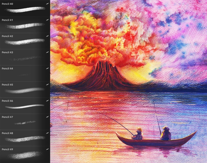 120 Pencil Procreate brushes, Graphite Procreate brushes for Fine art