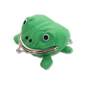 Frog Wallet Coin Purse Keychain Cartoon Flannel Wallet Plush Frog