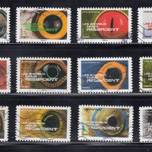 12X France   used  Stamp, -  Smiley world for  stamp collecting, scrapbooking & crafting