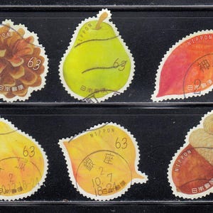 Japan colorful used stamps collection