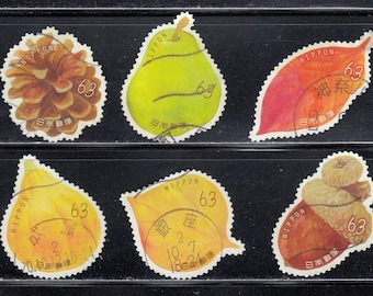 Japan colorful used stamps collection