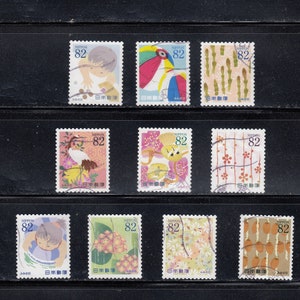 Japón - lotes múltiples - sellos postales usados - fuera de papel - para artistas, manualidades, álbumes de recortes...