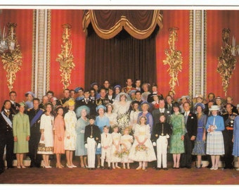 Postcard Prince/King Charles Diana Royal Wedding 1981 Sovereign Series England--for artist, crafting, scrapbooking project