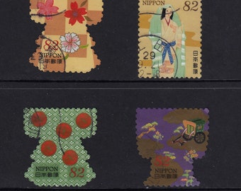 日本の着物切手：中古美術コレクション - Etsy 日本