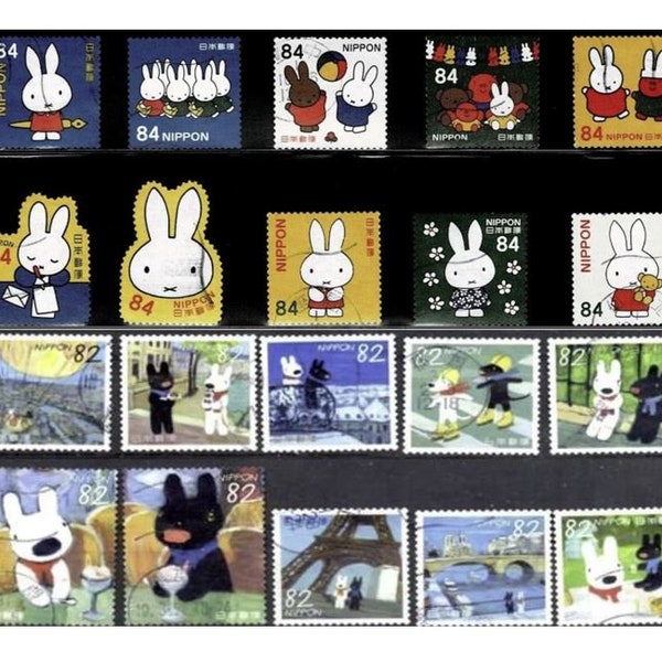 10X to 30X Japan Gaspard and Lisa  - cartoon animation fine used  - stamp collection- for artist, crafting, scrapbooking...