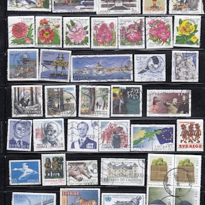 Scandinavia Countries: Norway, Sweden, and Denmark -- vintage used stamps -- off paper--