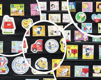 Snoopy Stamps: Japan Peanuts Complete Used Set for Crafting