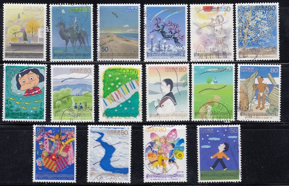 Japan Used Postage Stamps My Favorite Song Series - off