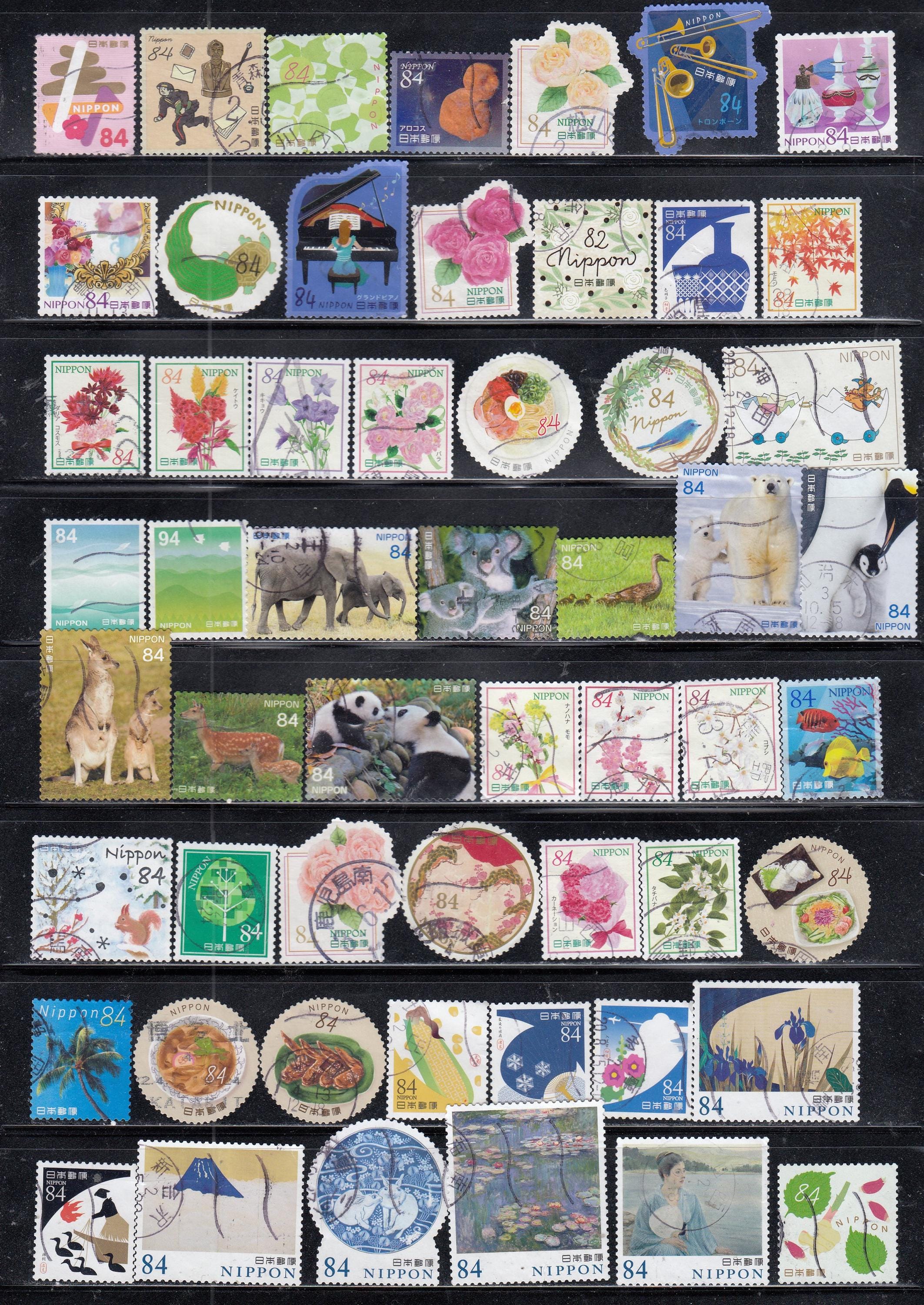 Japanese Postage Stamps: Used, All Different, off Paper - Etsy