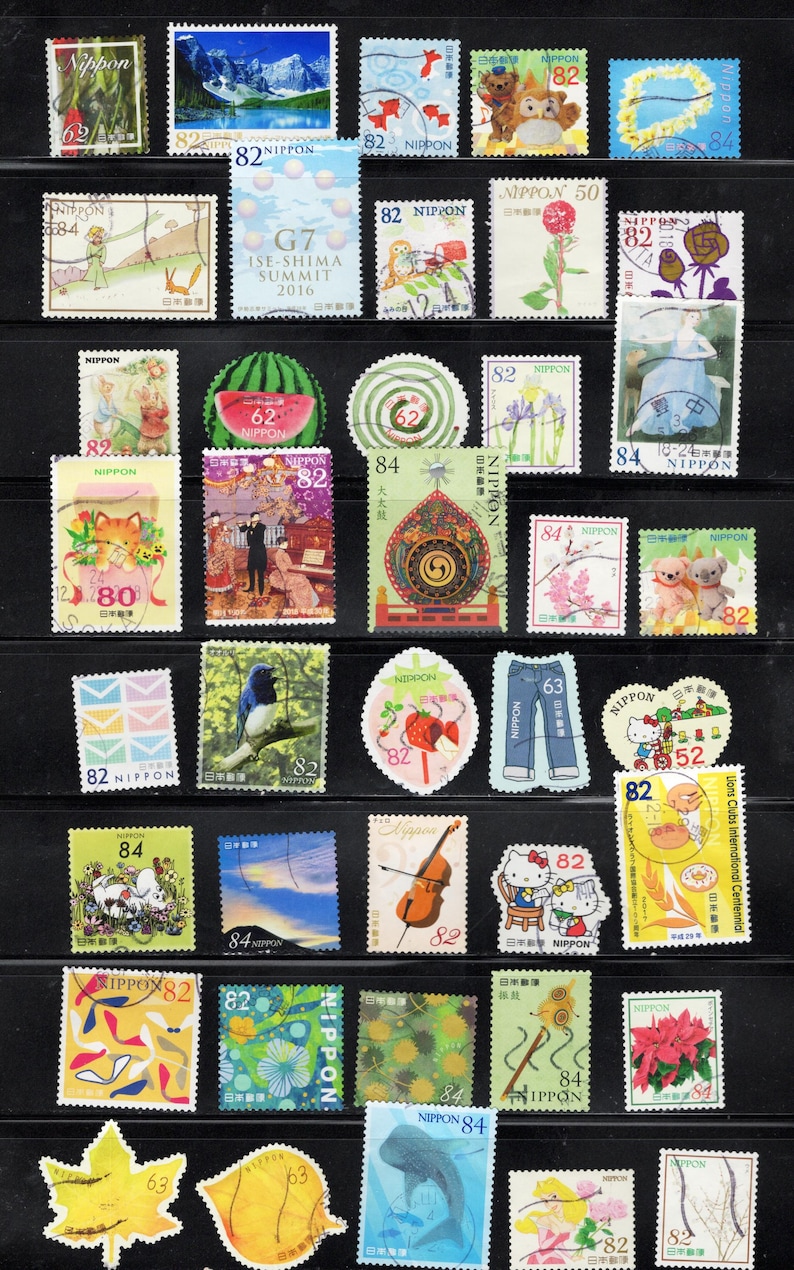 Sellos postales japoneses: más de 25 sellos sin papel para coleccionar 40X B6P11-6001109