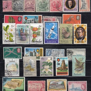 Bermuda used Vintage stamps from Caribbean for artist, crafting, scrapbooking