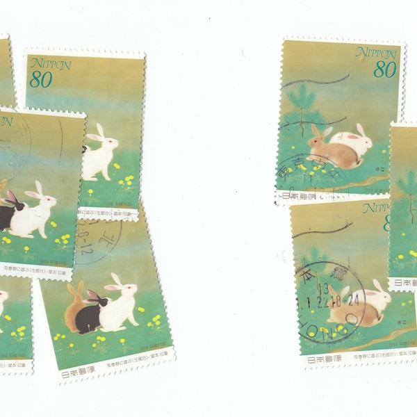 5 X  - 20X used Vintage -Cute animal - Birds-  stamps for , artist, crafting, scrapbooking