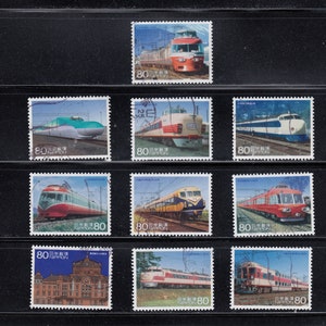 8X - 32X Japan Train - usado - varios lotes - fuera de papel - para crear tarjetas de collage, álbumes de recortes de arte y más