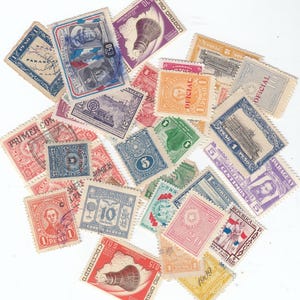 Vintage Paraguay used stamp - for stamp collecting, scrapbooking & crafting