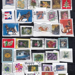 USA 2017-2020 gebrauchte Briefmarken (auf Papier) Große Auswahl an Größen und Jahren - für Künstler, zum Basteln, Scrapbooking