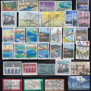 Vintage Bridge Used Postage Stamps All Different - for Stamp Collectors ...