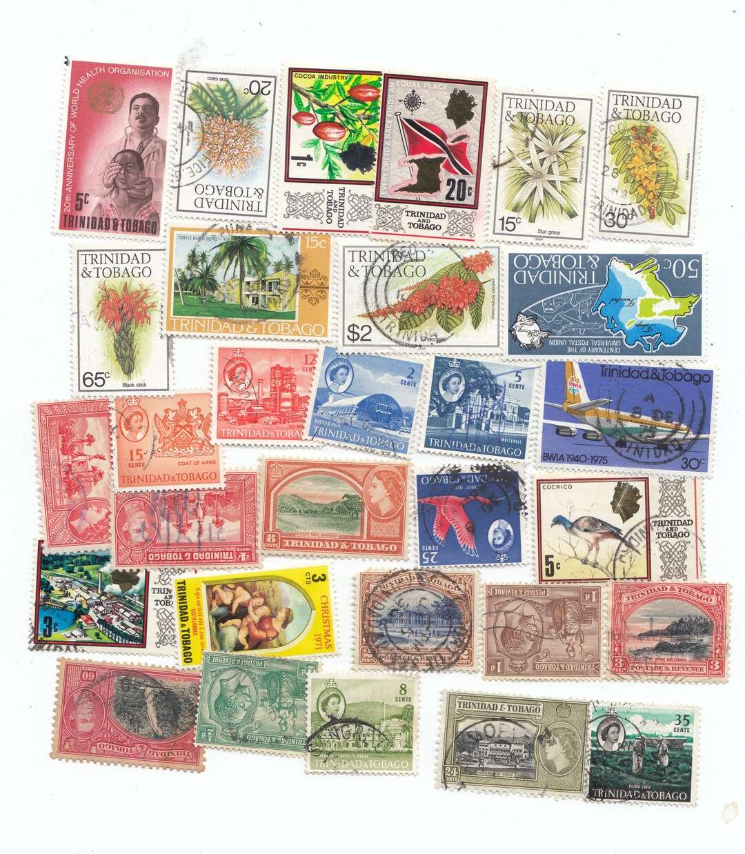 30X Trinidad & Tobago Vintage - Multiple Lots- Used Postage Stamps ...