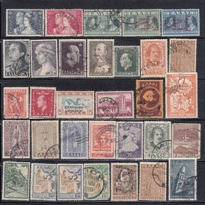 Griechenland gebrauchte Vintage Briefmarken Lots- aus Papier-alle verschieden- für Künstler, Basteln, Scrapbooking...
