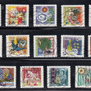 FRANCJA 2010 używane znaczki pocztowe - bez papieru