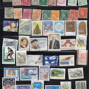 Scandinavia - Norge, Norway, Sweden, Danmark, Finland, tutti diversi francobolli usati - su carta - per artisti, artigianato, scrapbooking...