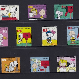5X US to 20X Japan, US   &quot;SNOOPY     fine used -stamps - off paper - collection - for artist, crafting, scrapbooking...