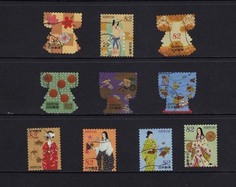 日本の着物切手：中古美術コレクション - Etsy 日本