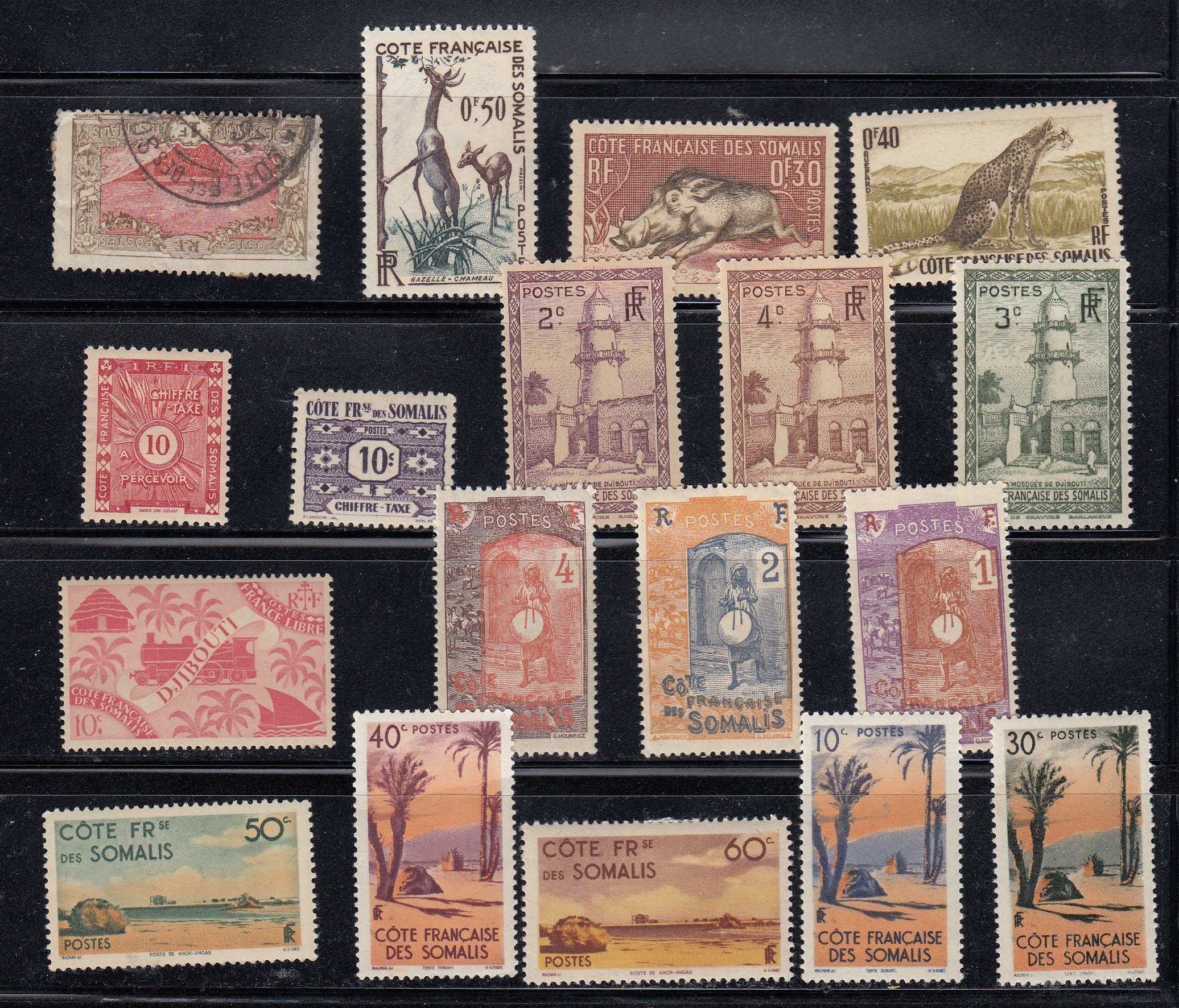African Countries Used Postage Stamps for Collage Art - Etsy