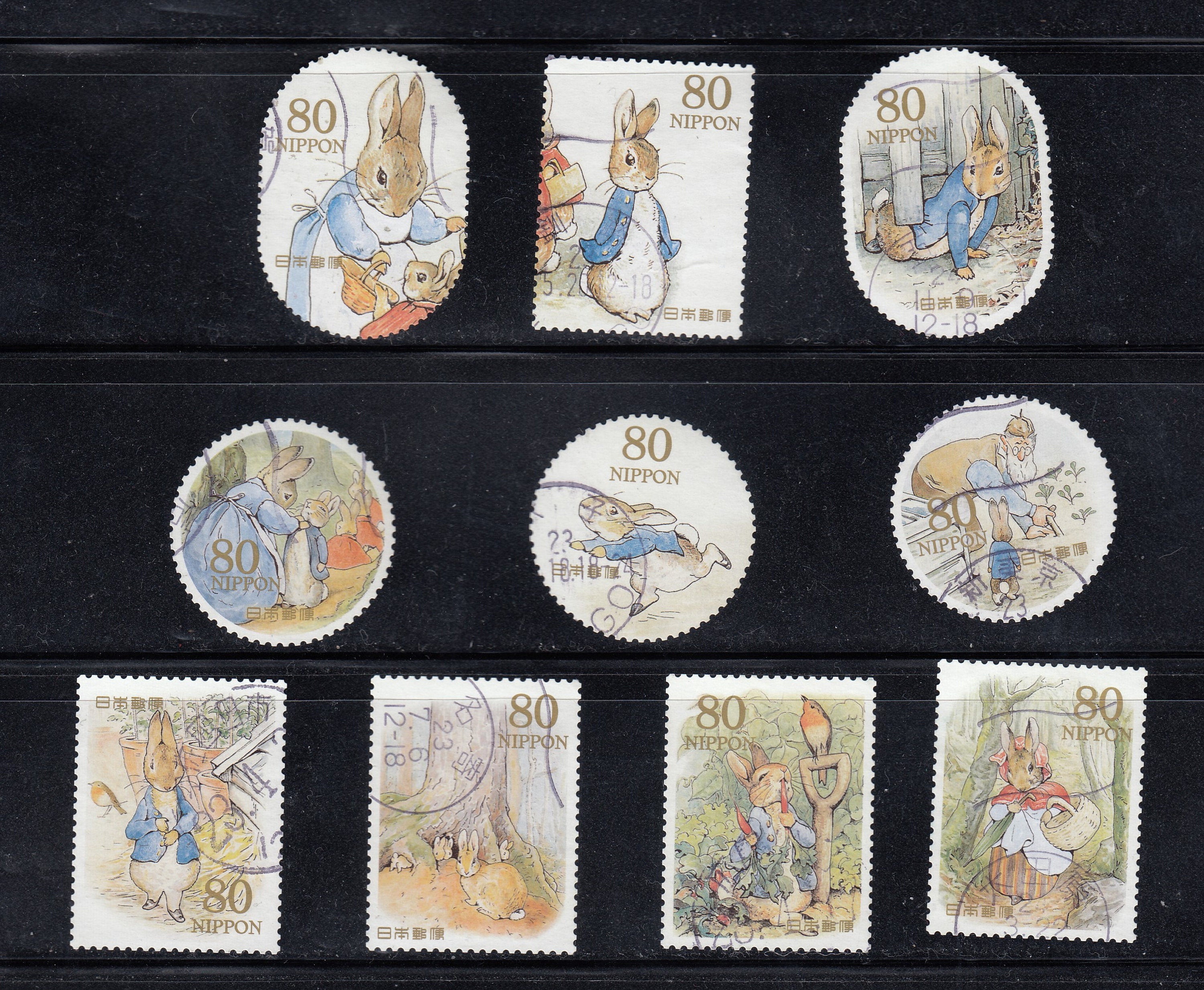 Joj Rabbit Stamps 10X-20X Japan Used Stamp Rabbit off Paper - for Artist, Crafting ...