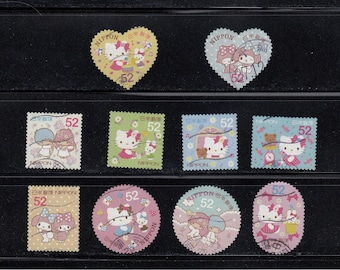 日本のヴィンテージ切手：使用済み、種類も様々 - Etsy 日本