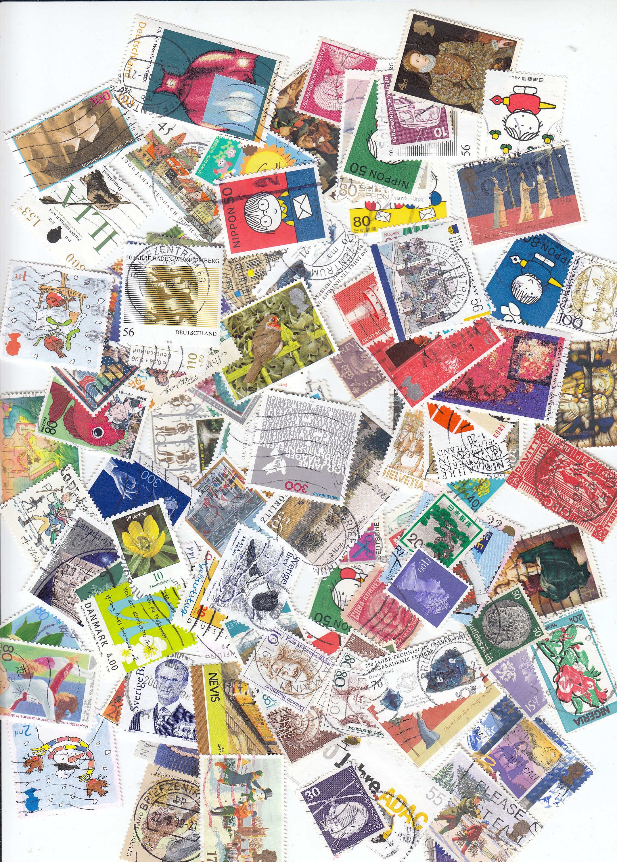 LOT OF 345+ EUROPEAN COUNTRIES RARE POSTAGE STAMPS, VINTAGE & ANTIQUE, SEE  LIST