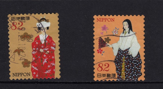 使用済切手　着物 日本の着物切手：中古美術コレクション - Etsy 日本