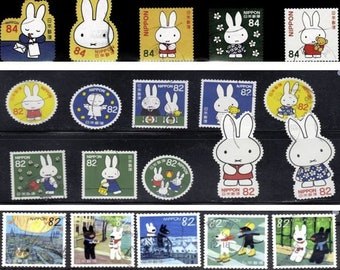 Gaspard and Lisa Japan Stamps: Used Cartoon Animation Collection